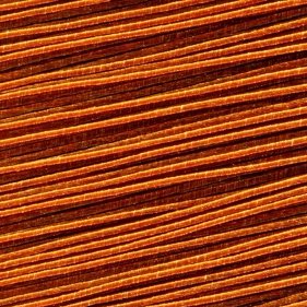 Illustrative render of type I collagen: dense, parallel orange fibres